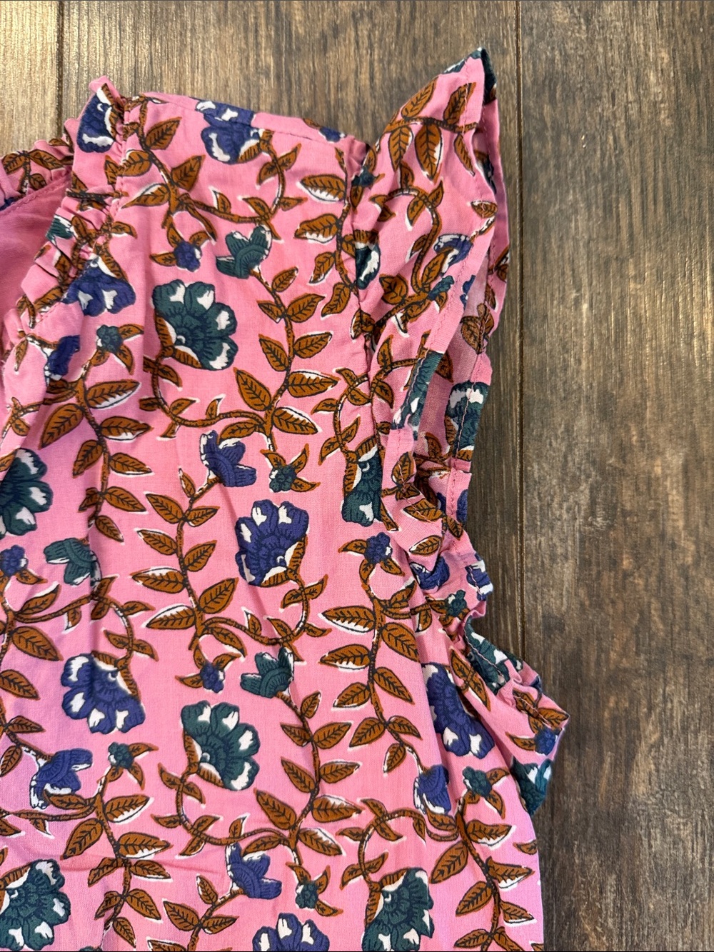 Crewcuts Pink Floral Ruffle Sleeve Tiered Dress - Picture 5 of 14